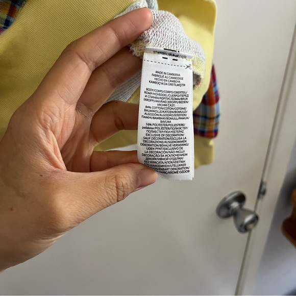 Polo Ralph Lauren Preppy Yellow Colorful Plaid Long Sleeve Crew Neck Sweater - Picture 7 of 7